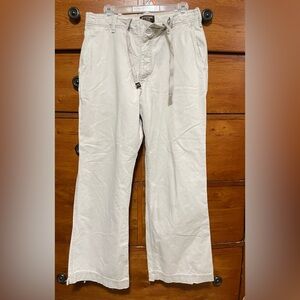 Abercrombie and Fitch loose men’s chinos, working drawstring, size 32 regular.